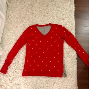JCrew polka dot sweater